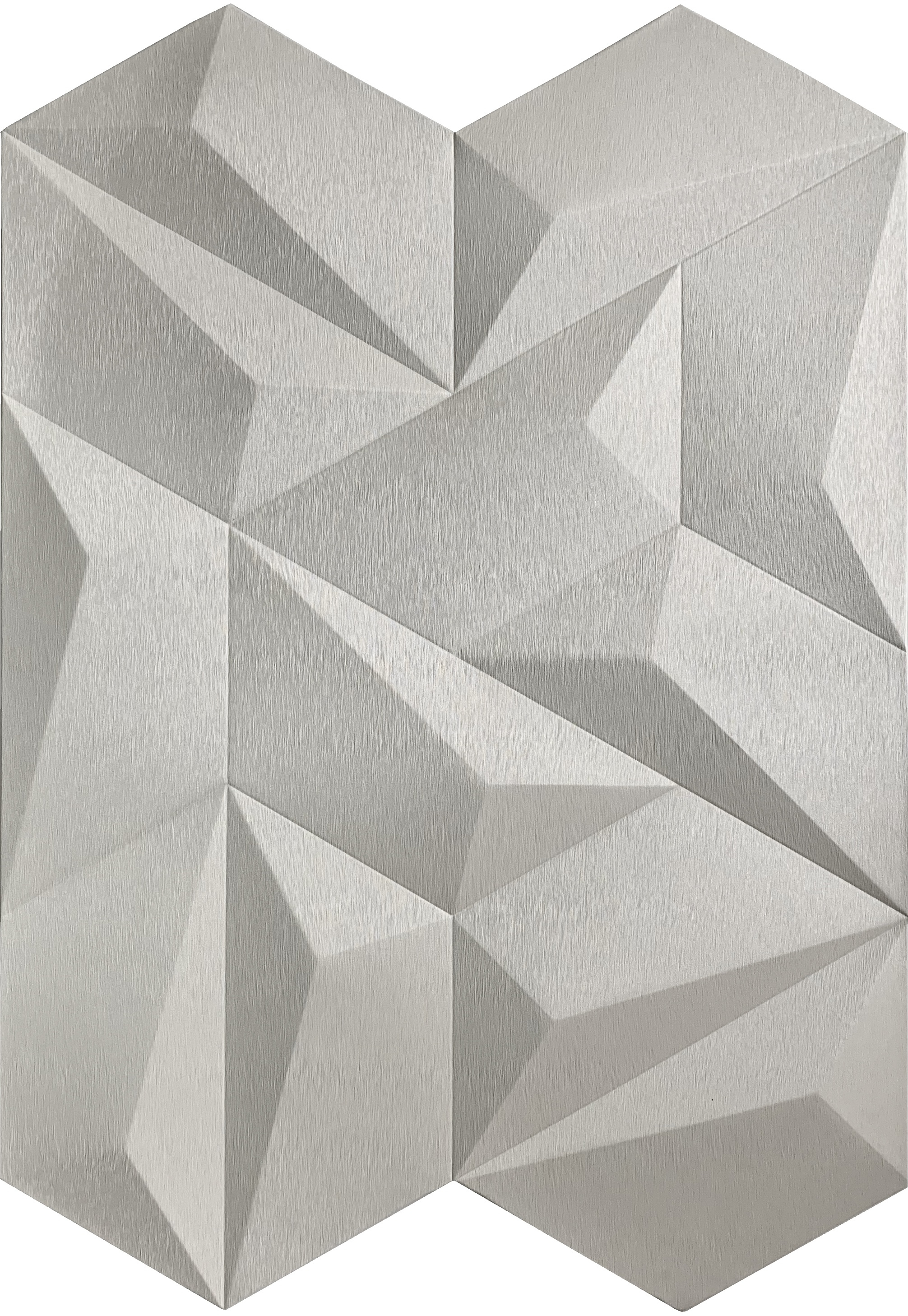 Panel Dinding Dalaman Putih Fireproof Putih 3D